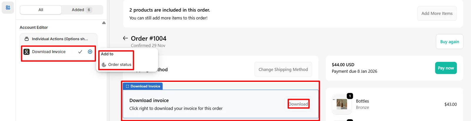 Download Invoice Block