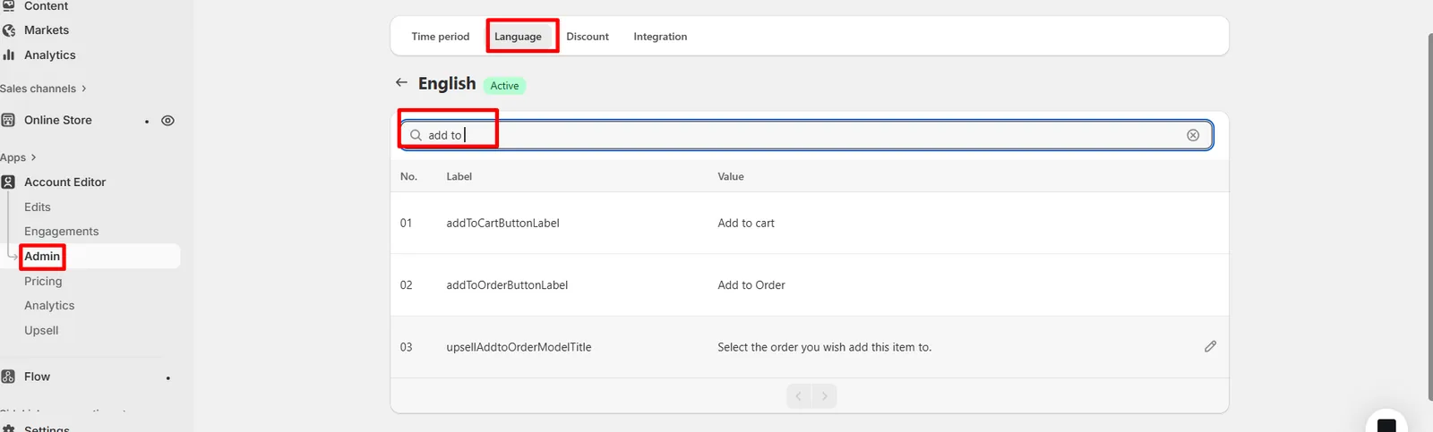 Upsell Button Text