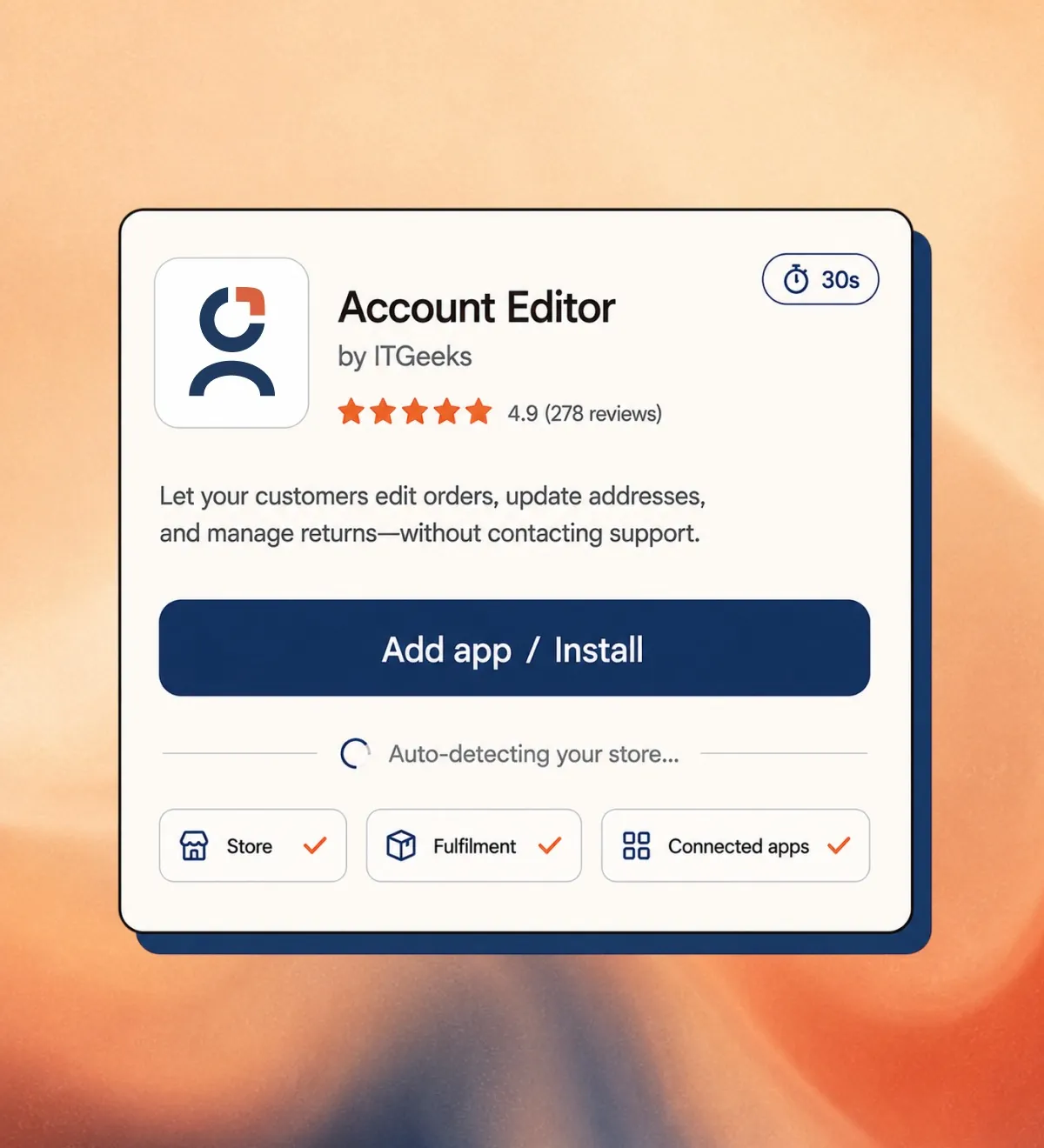 Set up Account Editor in 5 minutes